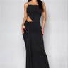 Sculpted Siren Cutout Maxi Dress - Black - Palazzo Couture Online