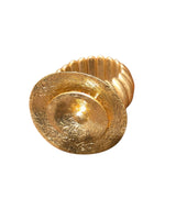 Sculptural Spiral Disc Cuff – Gold - Palazzo Couture Online
