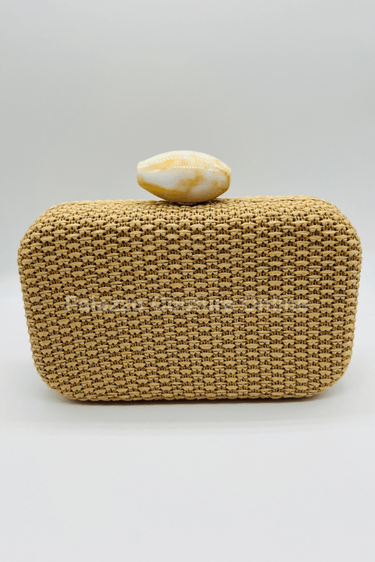 Sea Brize Clutch (Tan) - Palazzo Couture Online