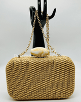 Sea Brize Clutch (Tan) - Palazzo Couture Online