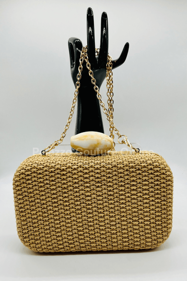 Sea Brize Clutch (Tan) - Palazzo Couture Online