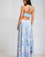 Seashore Glow Seashell Maxi Dress - Blueshell - Palazzo Couture Online