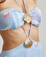 Seashore Glow Seashell Maxi Dress - Blueshell - Palazzo Couture Online