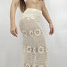 Elegant Ivory crochet two piece skirt set styled for going out