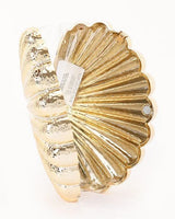 Seaside Glam Metallic Shell Clutch - Gold - stylish purse for going out