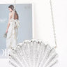 Seaside Glam Metallic Shell Clutch - Silver for women - bag by Palazzo Couture