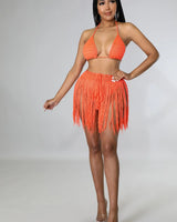 Seaside Weekends Crochet Cover Up Two Piece Set - front view
