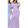 Seraphina Draped Elegance Gown Maxi Dress - Lavender - Palazzo Couture Online