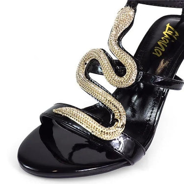 Serpentina Melissa Crystal Stiletto Heels Black - trendy women's heels for every occasion