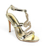 Serpentina Melissa Crystal Stiletto Heels Gold - Palazzo Couture Online