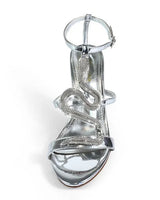 Serpentina Melissa Crystal Stiletto Heels Silver - women's statement party shoes