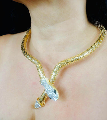 Serpentine Allure Necklace Set (Gold) - Palazzo Couture Online