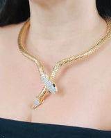 Serpentine Allure Necklace Set (Gold) - women's statement jewelry