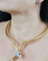 Serpentine Allure Necklace Set (Gold) for women - fashion jewelry by Palazzo Couture
