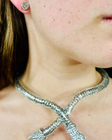 Serpentine Allure Necklace Set (Silver) - women's statement jewelry