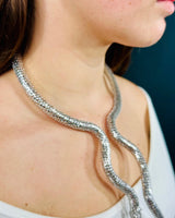 Serpentine Crystal 
Necklace Set(Silver) - stylish accessory for every outfit