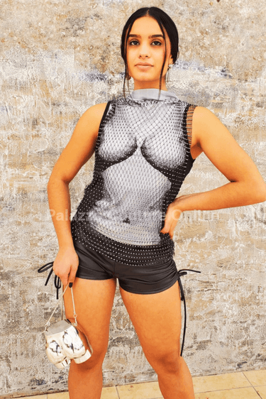Sexy Net Top (Black) - Palazzo Couture Online