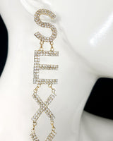 SexyGold Dangle Earrings (Gold) - Palazzo Couture Online