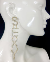 SexyGold Dangle Earrings (Gold) - Palazzo Couture Online