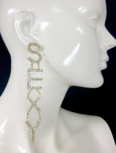 SexyGold Dangle Earrings (Gold) - Palazzo Couture Online