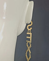 SexyGold Dangle Earrings (Gold) - Palazzo Couture Online