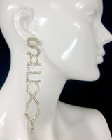 SexyGold Dangle Earrings  (Gold) for women - fashion jewelry by Palazzo Couture