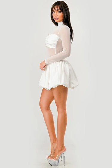 Women's  mini dress elegant style back view