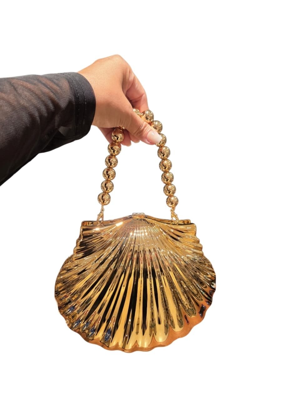 Shell Crutch Shell Luxe Clutch Gold - Palazzo Couture Online