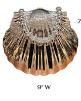 Shell Luxe Clutch Silver - Palazzo Couture Online