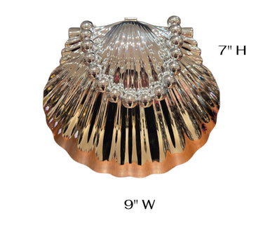 Shell Luxe Clutch Silver - Palazzo Couture Online