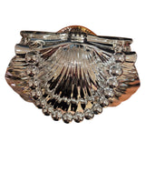 Shell Luxe Clutch Silver - women's evening clutch