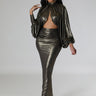 Shimmering Goddess Skirt Set Bronze - Palazzo Couture Online