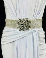 Shimmering  Serenity Belt ( Silver) for women - fashion belt by Palazzo Couture