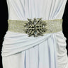 Shimmering  Serenity Belt ( Silver) for women - fashion belt by Palazzo Couture