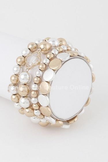 Shiny Clover Beaded Bracelet - Palazzo Couture Online