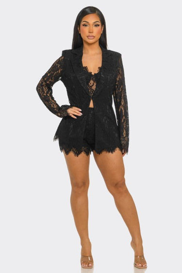 Short Set (Black) - Palazzo Couture Online