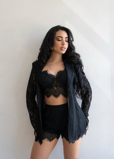 Short Set (Black) - Palazzo Couture Online