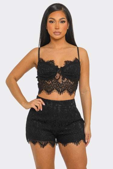 Short Set (Black) - Palazzo Couture Online