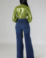 Show Stopper Top (Green) - Palazzo Couture Online