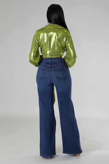 Show Stopper Top (Green) - Palazzo Couture Online