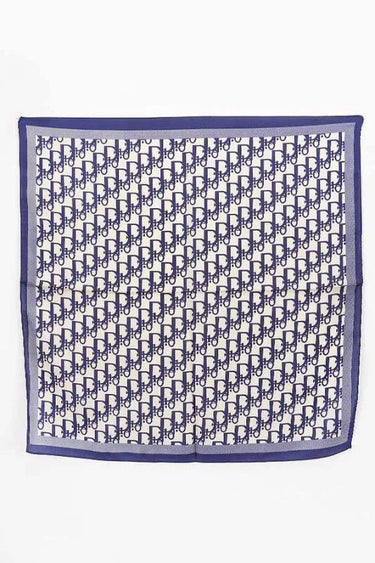 navy luxe bandana scarf with border detail front view