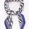 navy signature luxe bandana with repeating logo design