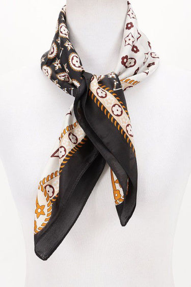 Signature Multi - Print Bandana - Black - Palazzo Couture Online