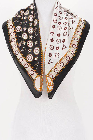 Signature Multi - Print Bandana - Black - Palazzo Couture Online