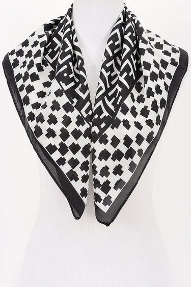 signature print black bandana close-up pattern