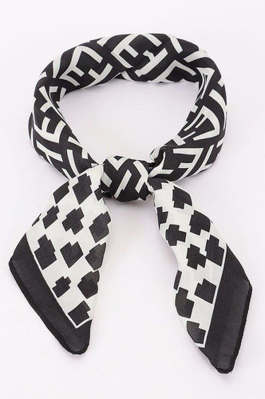 Signature Multi - Print Bandana - Black X2 - Palazzo Couture Online