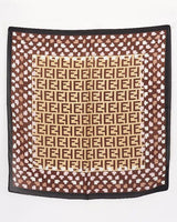 Signature Multi - Print Bandana - Brown - Palazzo Couture Online