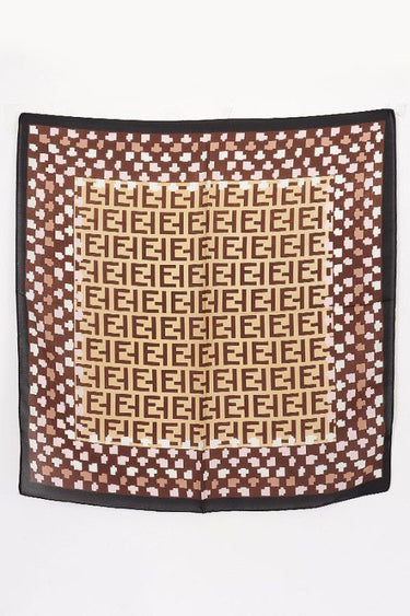 Signature Multi - Print Bandana - Brown - Palazzo Couture Online