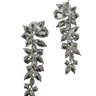 Silver Flower Cascade Evening Earrings - Palazzo Couture Online