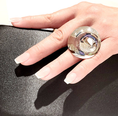 Sterling silver ring – Elle Mirage Collection bezel set design